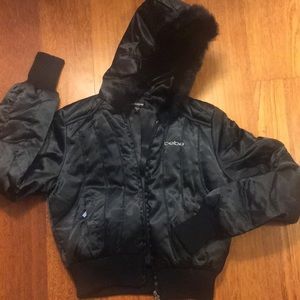 BEBE black hooded jacket